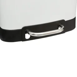 5five Prullenbak/pedaalemmer - wit - metaal - 6 liter - 23 x 32 cm Online