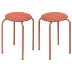 5five Stapelbaar zit krukje - metaal/polyester - roze New