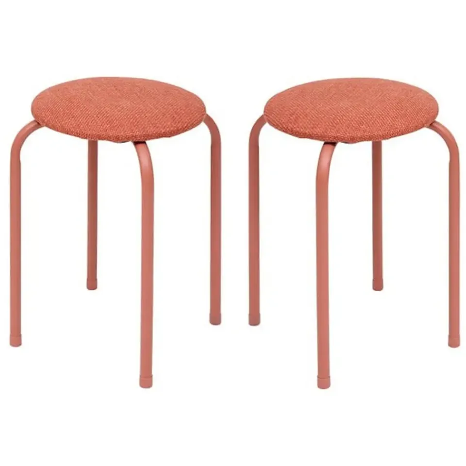 5five Stapelbaar zit krukje - metaal/polyester - roze New