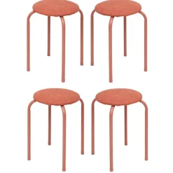 5five Stapelbaar zit krukje - metaal/polyester - roze New