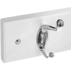 5five Wandkapstok - wit - 4 ophanghaken - 42 x 9 cm - MDF Outlet