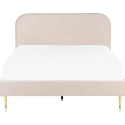 Beliani FLAYAT - Tweepersoonsbed - Beige - 140 x 200 cm - Fluweel Hot