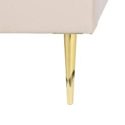 Beliani FLAYAT - Tweepersoonsbed - Beige - 140 x 200 cm - Fluweel Hot