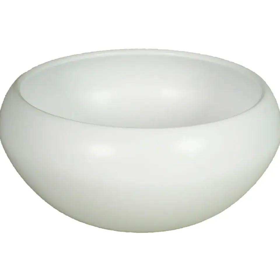 Floran Bloempot Rian - schaal - mat wit - keramiek - 30 x 13 cm Discount