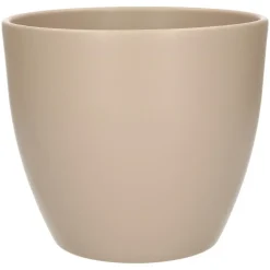Floran Plantenpot - taupe - mat - keramiek - 19 x 17 cm New