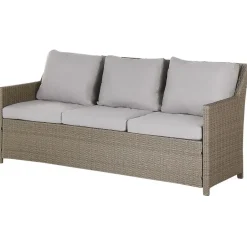 Beliani FONTI - Loungeset voor 5 - Natuurlijk - PE rotan New