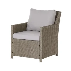 Beliani FONTI - Loungeset voor 5 - Natuurlijk - PE rotan New