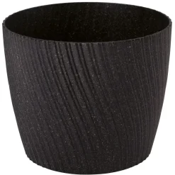 Form Plastic Plantenpot - kunststof - zwart - D17 x H14 cm Best