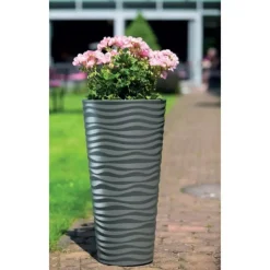 Form Plastic Plantenpot rond - kunststof - wit - D35 x H69 cm Outlet
