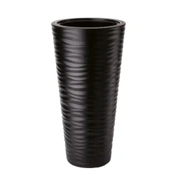 Form Plastic Plantenpot rond - kunststof - zwart - D35 x H69 cm Discount