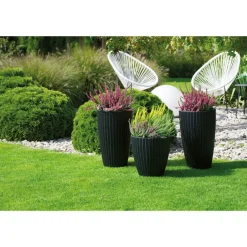 Form Plastic Plantenpot/bloempot - kunststof - zwart - 40 x 58 cm