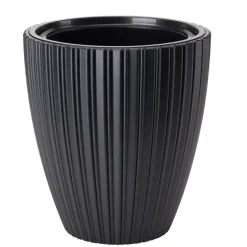 Form Plastic Plantenpot/bloempot - kunststof - zwart - 40 x 42 cm