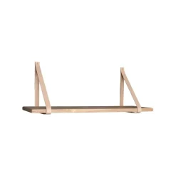 House Nordic Forno Plank -natuurlijke olie met bruine lederen banden - 80x20 cm