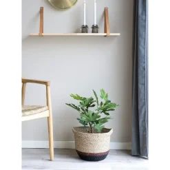 House Nordic Forno Plank -natuurlijke olie met bruine lederen banden - 80x20 cm