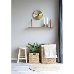 House Nordic Forno Plank -natuurlijke olie met bruine lederen banden - 80x20 cm