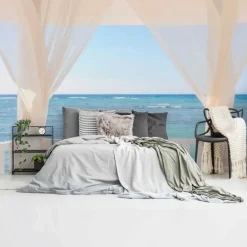 Reinders Fotobehang Balkon met zeezicht - 260 x 384cm - Blauw Hot