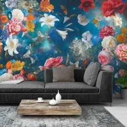 Reinders Fotobehang Bloemenwereld - 260 x 384cm - Blauw Best