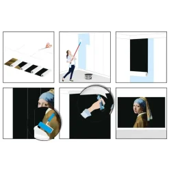Reinders Fotobehang Vermeer Meisje met de parel - 260 x 384cm - Zwart Outlet