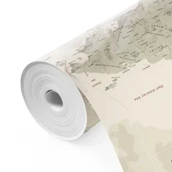 Reinders Fotobehang Wereldkaart Natuurtint - 260 x 384cm - Beige Best