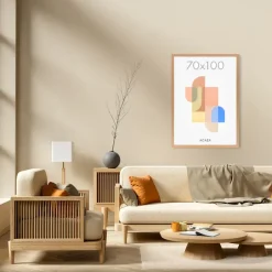 ACAZA Fotolijst - Wissellijst voor Posters - 70x100 cm - MDF - Warme Eik Sale