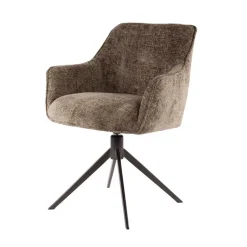 Fraaai - Diego eetkamerstoel geweven draaibaar - taupe Discount