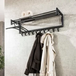 Fraaai - Haines kapstok 10 haaks roede ronde buis - donkergrijs mat Discount