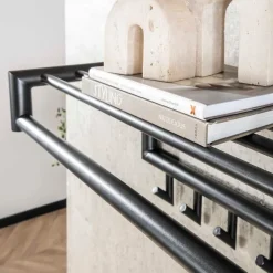 Fraaai - Haines kapstok 10 haaks roede ronde buis - donkergrijs mat Discount