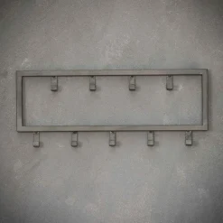 Fraaai - Kapstok industrieel 9 haken - 50 cm zwart New