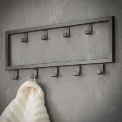 Fraaai - Kapstok industrieel 9 haken - 50 cm zwart New