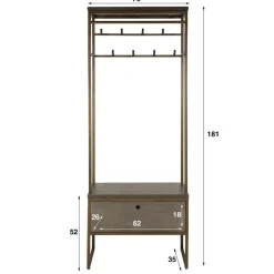 Fraaai - Nowi garderobemeubel roede - brons antiek Sale