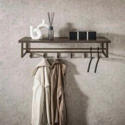 Fraaai - Nowi kapstok 6 haken hoedenplank - brons antiek Sale