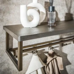 Fraaai - Nowi kapstok 6 haken hoedenplank - brons antiek Sale