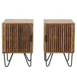 Fraaai - Odila nachtkastje mangohout set van 2 Discount