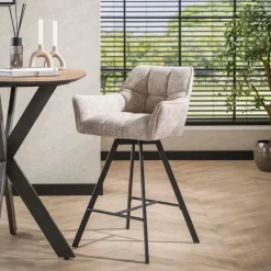 Fraaai - Ramon draaibare barstoel - 69 cm - geweven - zand Sale