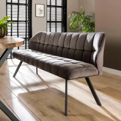 Fraaai - Ramon eetkamerbank 180 cm velvet antraciet Discount
