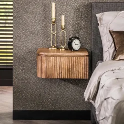 Fraaai - Sedona nachtkastje set van 2 wave L+R afgerond - mangohout Hot