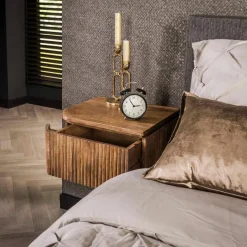 Fraaai - Sedona nachtkastje set van 2 wave L+R afgerond - mangohout Hot