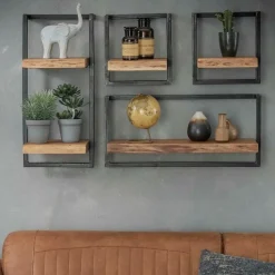 Fraaai - Woody metaal wandplank 30 cm New