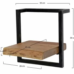 Fraaai - Woody metaal wandplank 30 cm New