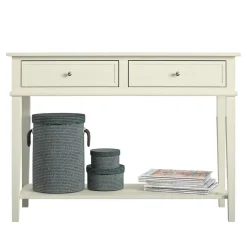Dorel Home Franklin - Consoletafel met 2 laden in wit MDF Best