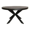 Furndea Eettafel Morada industrieel rond mango hout zwart 120x120x76cm Online