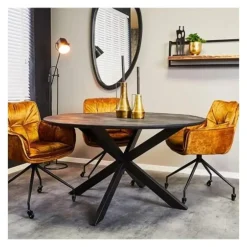 Furndea Eettafel Orianna rond - zwart 130cm Discount