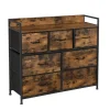 Furnihaus Commode kast 7 stoffen laden met handgrepen metalen frame industrieel Sale
