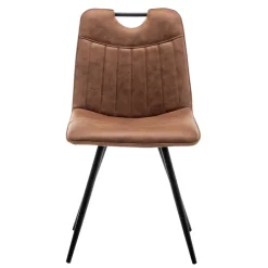 Furnihaus Eetkamerstoel Leon Microvezel Cognac Set van 2 Hot