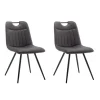 Furnihaus Eetkamerstoel Leon Microvezel Antraciet Set van 2 Outlet