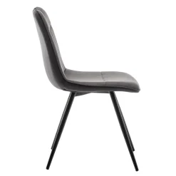 Furnihaus Eetkamerstoel Leon Microvezel Antraciet Set van 2 Outlet