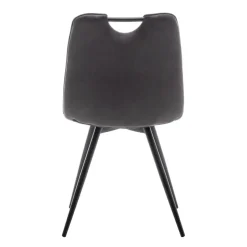 Furnihaus Eetkamerstoel Leon Microvezel Antraciet Set van 2 Outlet