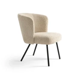 Furnihaus Fauteuil Cindy Boucle Beige Stof