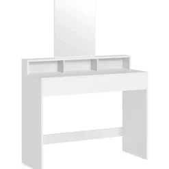 Furnihaus Makeup tafel met rechthoekige spiegel en 2 lades Clearance