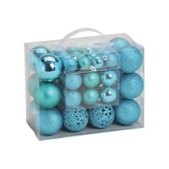 G. Wurm Kerstballen - 50ST - turquoise blauw - 3 - 4 - 6 cm Sale